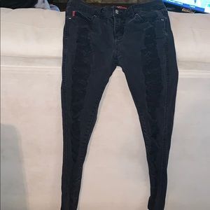 Royal Bones Black ripped Skinny Jeans